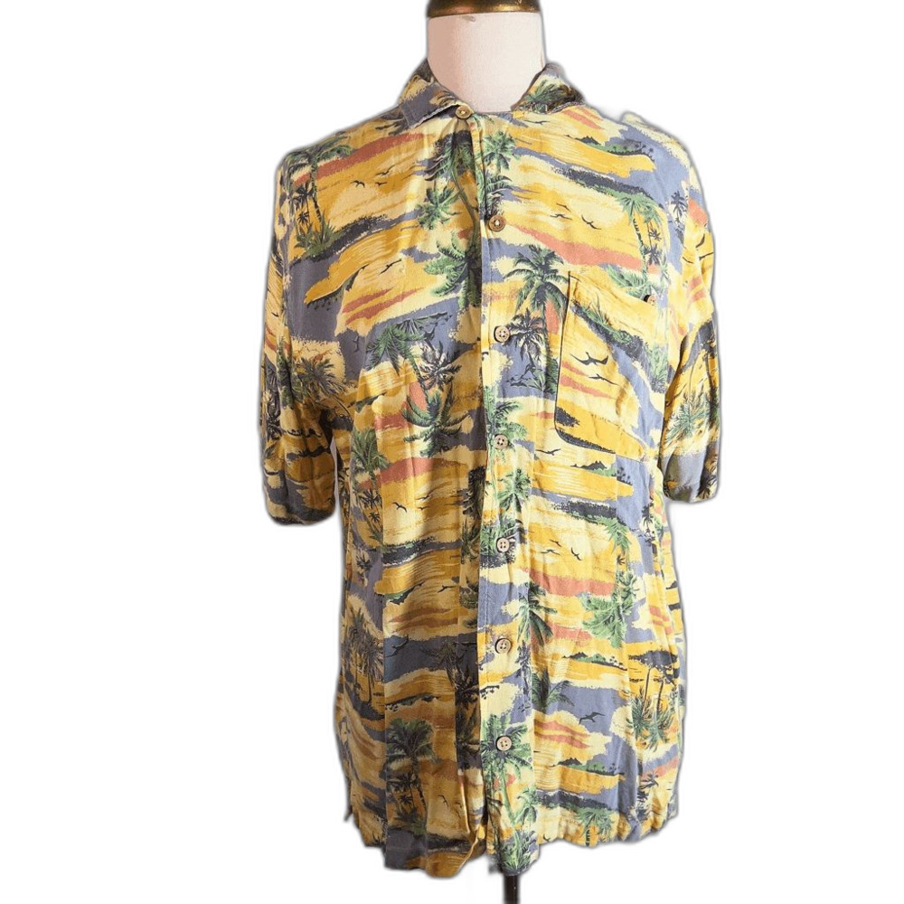 Tropi-Cool Casual Shirt Size M VTG Y2k Tropical Gorpcore Streetwear